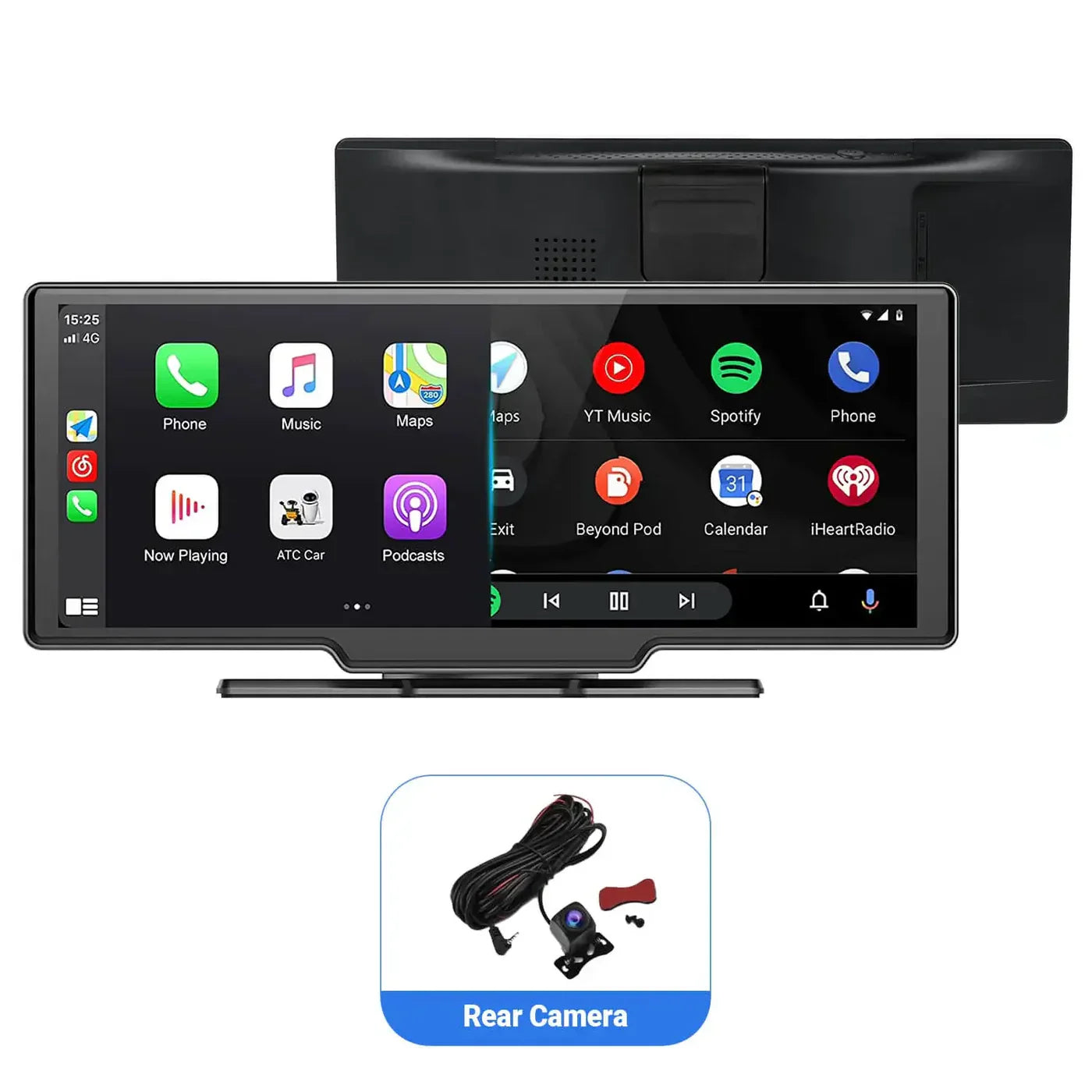 10.26-inch touchscreen display with CarPlay and Android Auto, compatible with all cars!