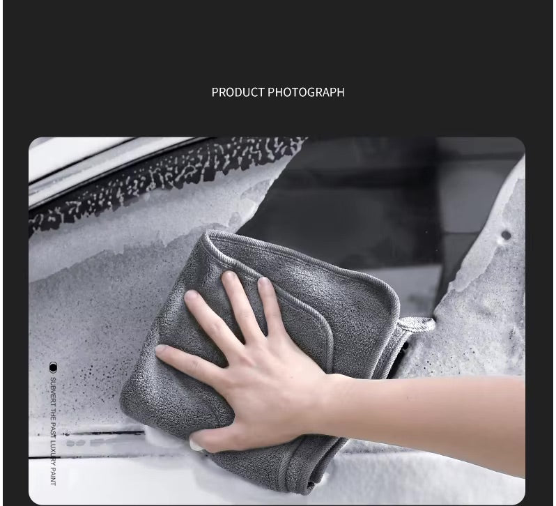 High-quality microfiber cloth for **cleaning** and **drying** cars.