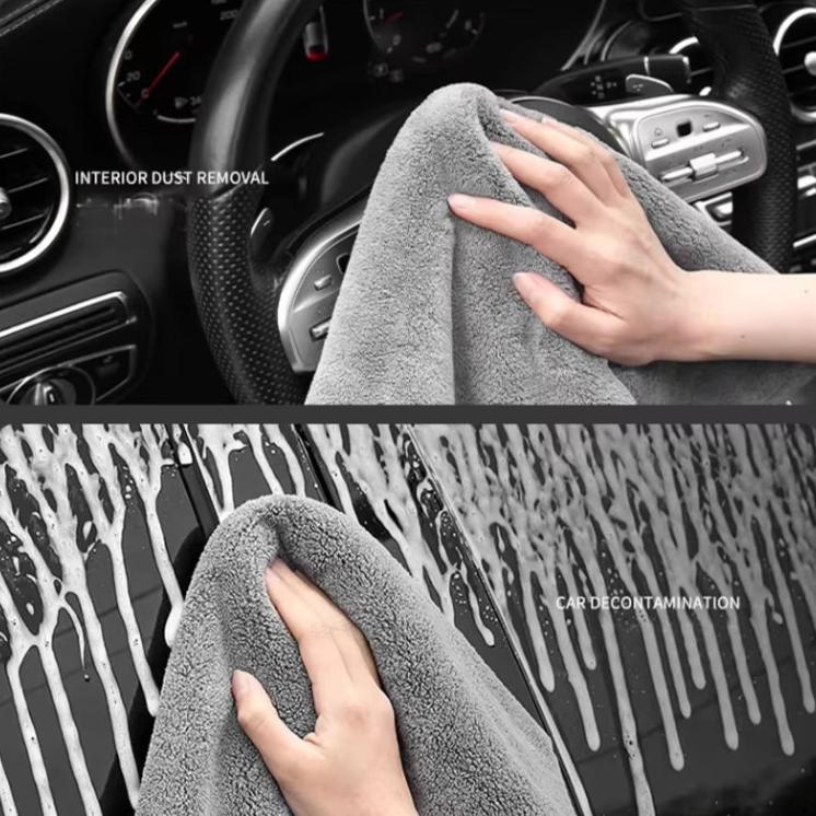 High-quality microfiber cloth for **cleaning** and **drying** cars.